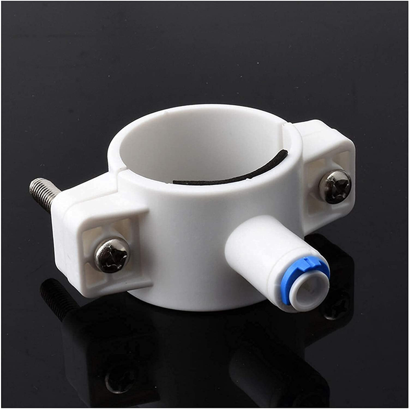 Saddle Drain Valve with Tube OD 40mm Pressure Quick Connection, White