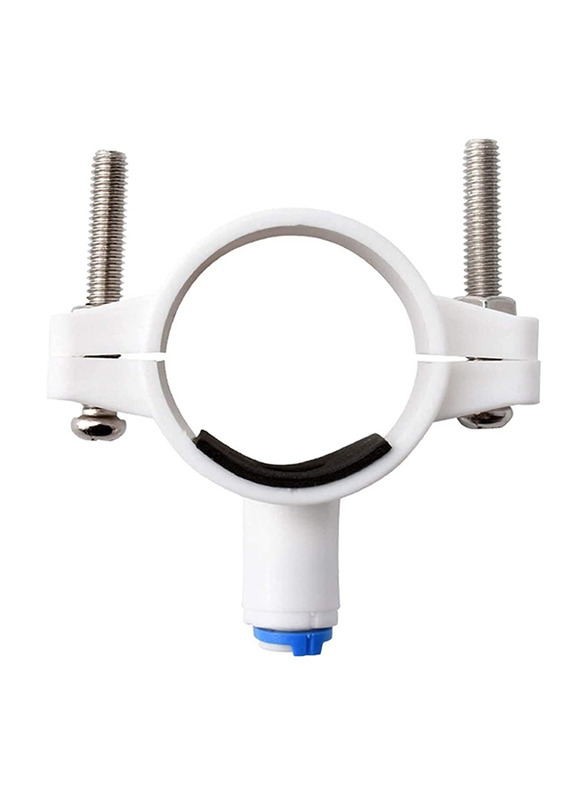 Saddle Drain Valve with Tube OD 40mm Pressure Quick Connection, White