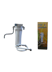 Single Stage Drinking Water Filter with Tap and Connector, White