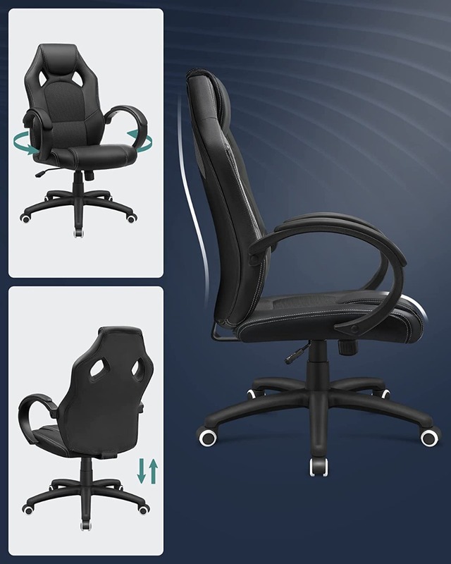 Mahmayi Songmics Black Obg56B New Era Gaming Chairs for Playstation, Office, Gaming Station, Home, Study Room