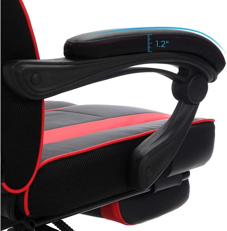 Mahmayi Songmics Black and Red Obg73Brv1 Modern Gaming Chairs for Playstation, Office, Gaming Station, Home, Study Room