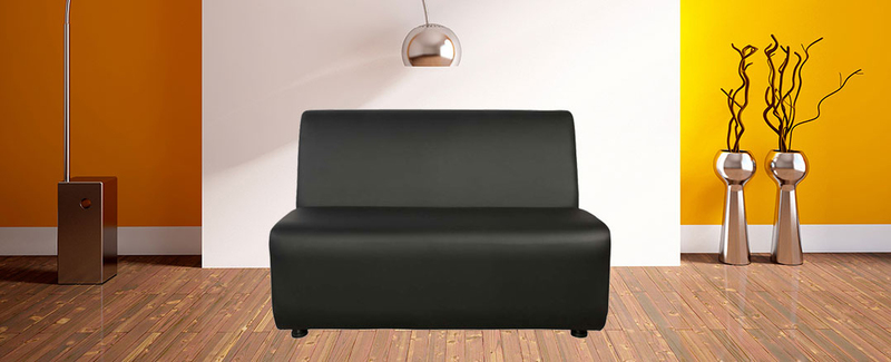 Mahmayi Coco Seater Soft Custom Sofa, Two Seater, Black