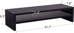 Mahmayi Black MSR-BLK Modernistic Monitor Stand Riser for Laptop Computer/TV/PC/Printer, Multifunctional Home Systems