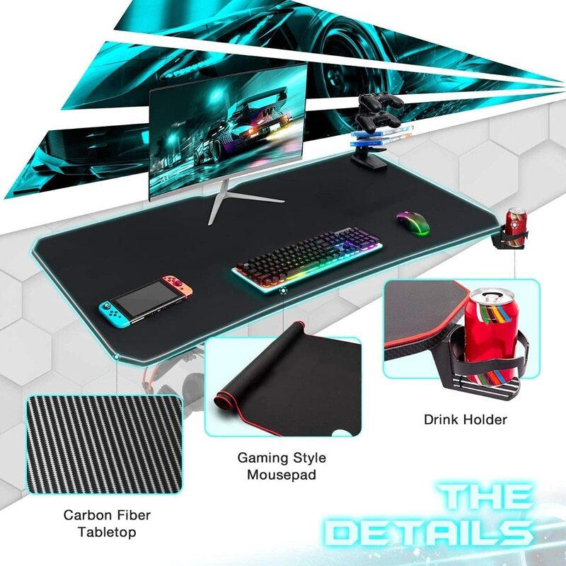 Mahmayi V2 1060 Mouse Pad with Gaming Desk, Black