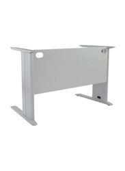 ماهاماي ستازيون 1010 اطار طاولة وأرجل من المعدن مع لوحة أمامية مربعة منقوشة ومثبت من الالمنيوم, أبيض