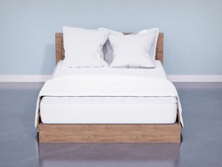 Mahmayi White 120x200 Double Bed Size Mattress، سماكة 16 سم مع مرتبة جل ميموري فوم لنوم هادئ وتخفيف الضغط ومرتبة أوروبية لغرفة المعيشة وغرفة النوم 120 سم