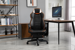 Mahmayi Omega Gaming Chair, Without headrest pillow, Orange/Black