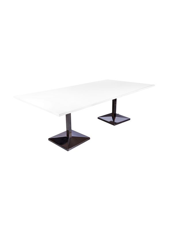 ماهاماي بارا 500PE-240 طاولة مربعة الشكل عدد 8 مقاعد, أبيض