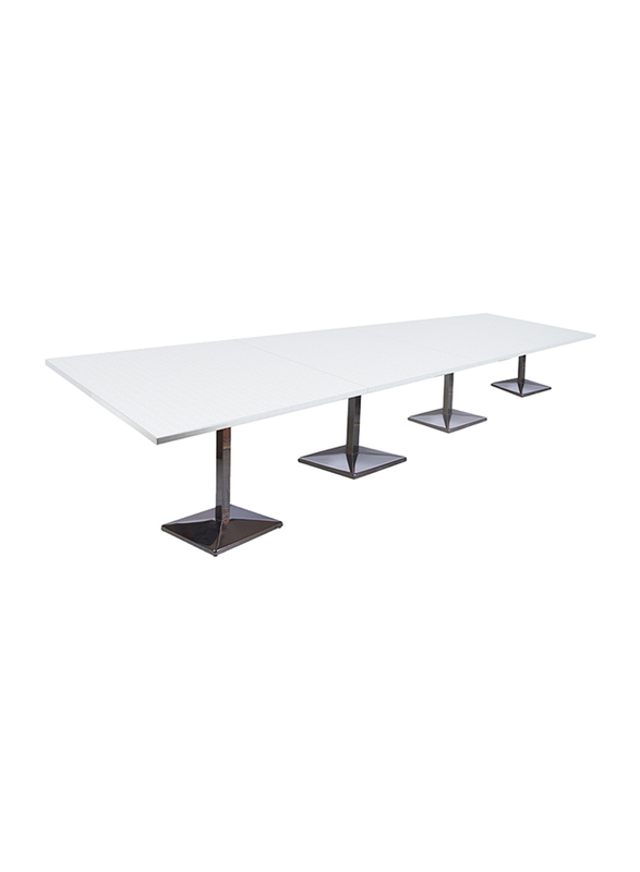 Mahmayi Ristoran 500PE-480 16 Seater Square Modular Pantry Table, White