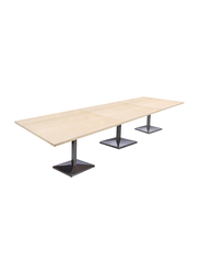 Mahmayi Barra 500PE-360 12 Seater Square Modular Bar Table, Oak Beige