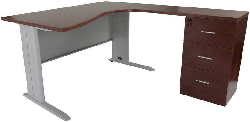 

Mahmayi Stazion Modern Office Workstation Desk, 120cm, Apple Cherry