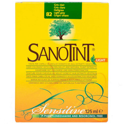 Sanotint Sensitive Hair Color Light Grey 82 - Natural Permanent Hair Dye, 125 ml