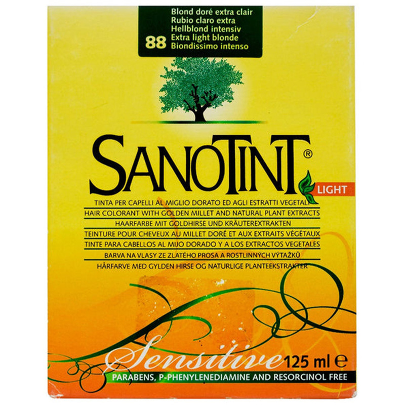 Sanotint Sensitive Hair Color Extra Light blonde 88 - Natural Permanent Hair Dye, 125 ml