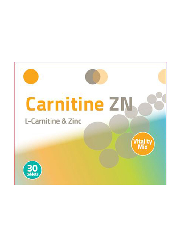 Sakai Carnitine ZN (L-Carnitine & Zinc) Food Supplement, 30 Tablets