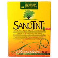 Sanotint Sensitive Hair Color Medium Natural Blonde 81 - Natural Permanent Hair Dye, 125 ml