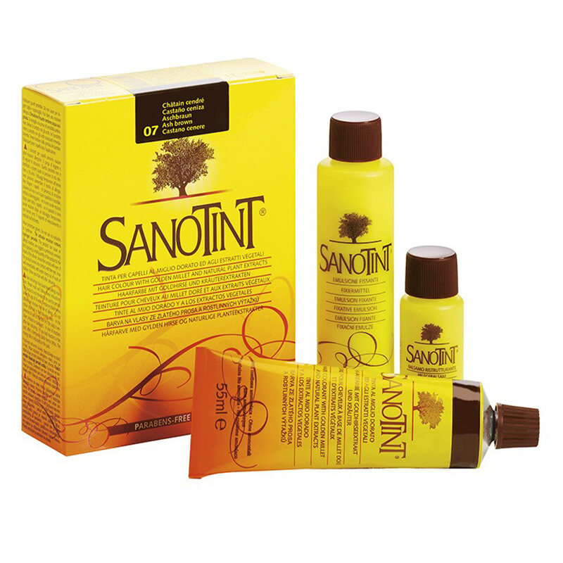 

Sanotint Classic Hair Color Ash Brown 07 - Natural Permanent Hair Dye, 125 ml