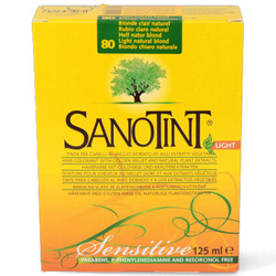 Sanotint Sensitive Hair Color Light Natural Blonde 80 - Natural Permanent Hair Dye, 125 ml