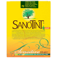 Sanotint Sensitive Hair Color Bright Ash Chestnut 72 - Natural Permanent Hair Dye, 125 ml