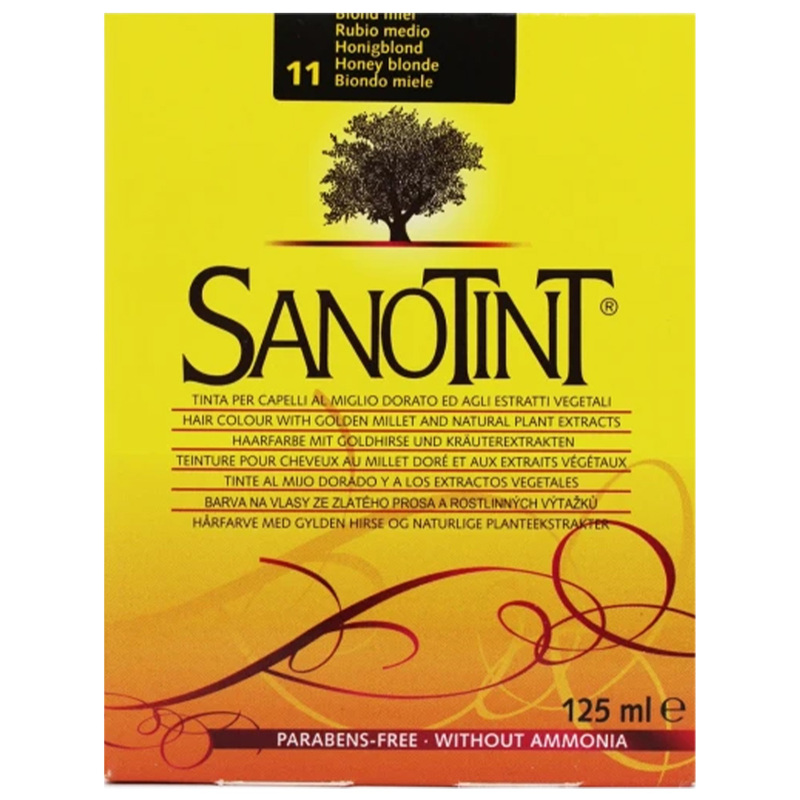 Sanotint Classic Hair Color Honey Blonde 11 - Natural Permanent Hair Dye, 125 ml