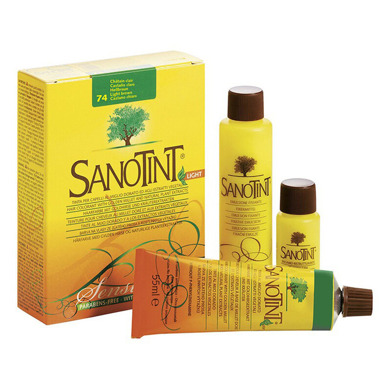 

Sanotint Sensitive Hair Color Light Brown 74 - Natural Permanent Hair Dye, 125 ml