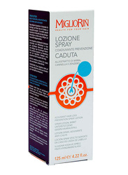 Migliorin Lozione Adjuvant Hair Loss Prevention Spray with Alcohol- AA for Damaged Hair, 125ml