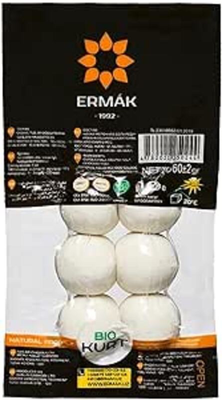 Ermak Bio Classic Kurt - Delicious Kurut - 60g Packing size - Set of 6 in a Convenient Box