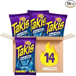 Takis blue heat hot chili pepper tortilla chips 9.9oz pack of 14