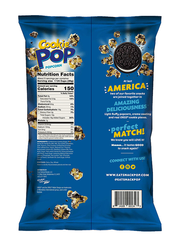 Snax Sational Oreo Cookie Pop Popcorn, 12 x 149g
