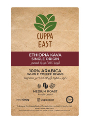 Cuppa East Ethiopia Kava Single Origin Coffee 100% Arabica Beans, Medium Roast, 1 kg