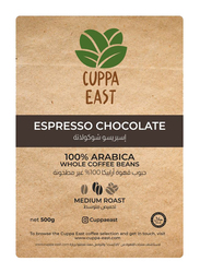 Cuppa East Top Class Whole Beans with 100% Arabica Espresso Coffee, Medium Roast, 500g