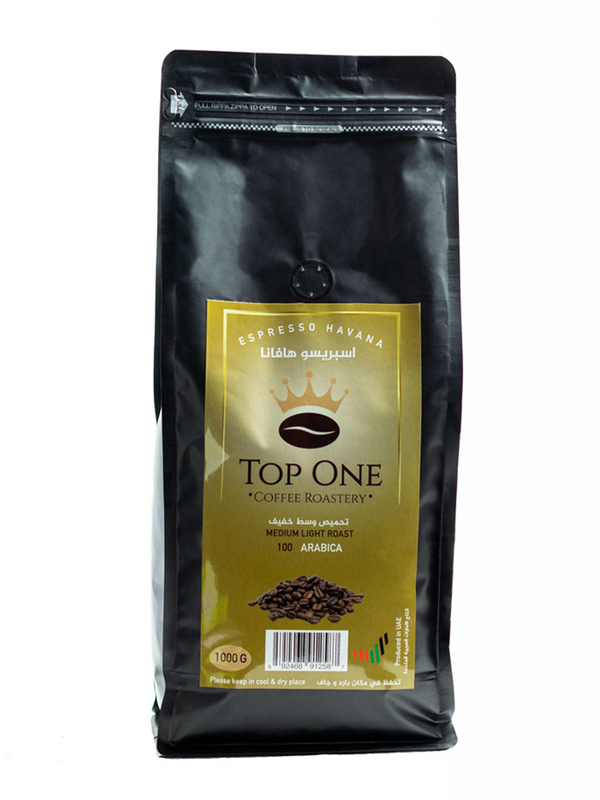 

Top One Espresso Havana Medium Light Roast Coffee Beans, 1 Kg