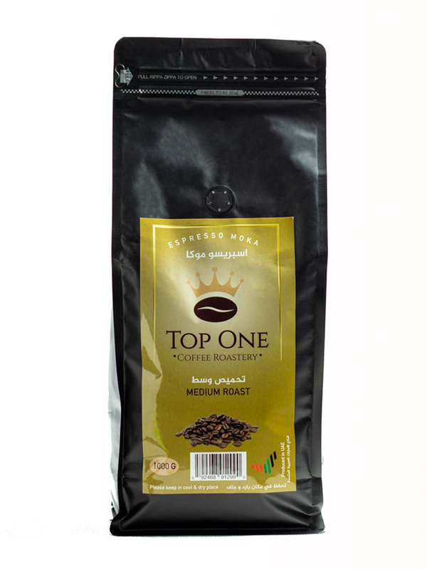 

Top One Espresso Moka Medium Roast Coffee Beans, 1 Kg