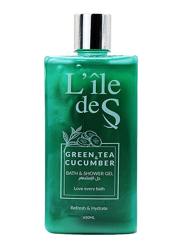 

L'ile De S Green Tea & Cucumber Shower Gel, 650ml