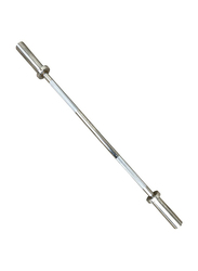 Miracle Fitness Olympic Barbell Bar with Collars, 47 inch, Silver
