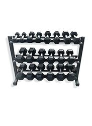 Miracle Fitness 3 Tier Dumbbell Rack, 990 x 530 x 930mm, Black