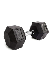 Miracle Fitness  Hex Dumbbells Set, 2 x 20KG, Black