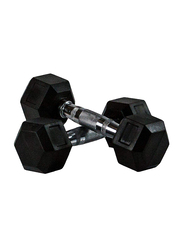 Miracle Fitness  Hex Dumbbell Set, 2 x 25KG, Black