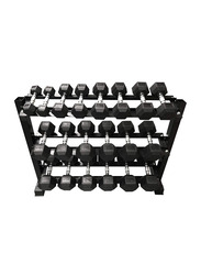 Miracle Fitness Three Tier Dumbbell Rack, Black