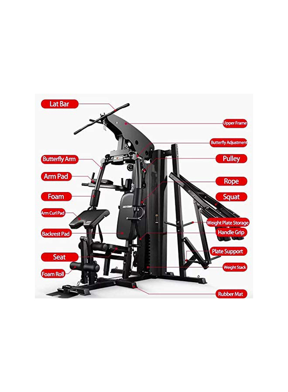 Miracle Fitness Multi Station Home Gym, Black