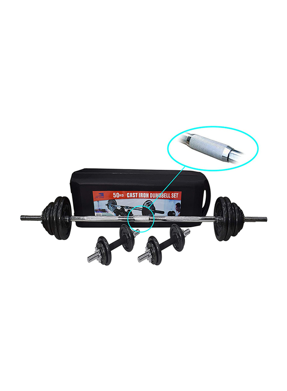 Miracle Fitness  Dumbbell and Barbell Set 50Kgs-Box