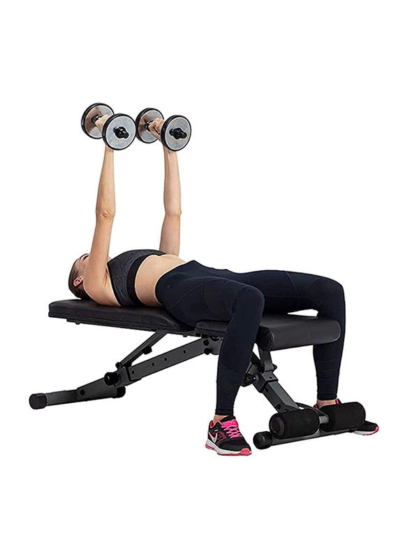 Miracle Fitness  Multi-Angle Adjustable Weight Bench, Black
