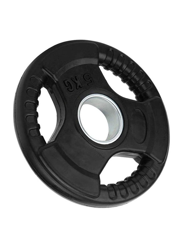 Barbell Olympic Cast Iron Grip Weight Plate, 10KG, Black
