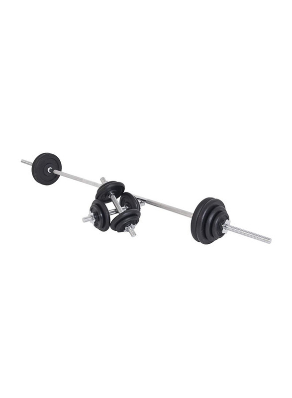 Miracle Fitness  Adjustable Electroplated Cast Iron Dumbbell Set, 50KG, Black