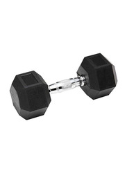 Prosportsae Rubber Hex Dumbbell Set, 2 x 7.5KG, Black