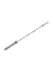 Miracle Fitness  Olympic Barbell Bar with Collars, 60-inch, Chrome Silver