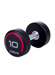 Jordan Fitness UK Premium Round Dumbbell Sets with Rack, 2.5 KG to 20 KG, Multicolour