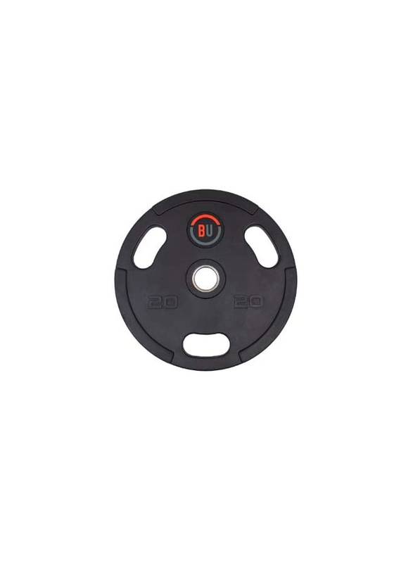 BU Olympic Rubber Plates, 20KG, Black