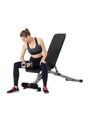 Multi-Angle Adjustable Weight Bench, Black