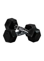 SkyLand Neo Hex Dumbbells Set, 2 x 30KG, Black/Silver