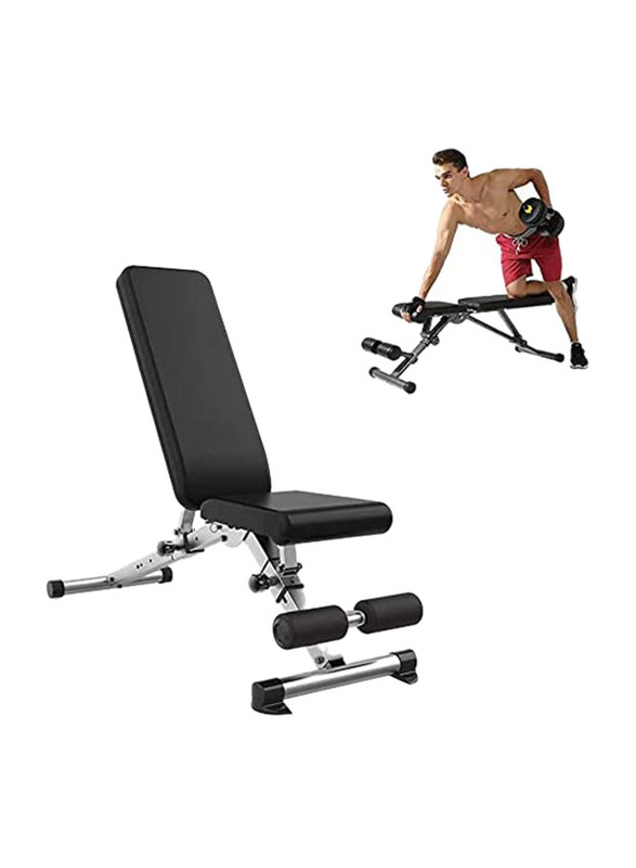 Miracle Fitness Multi-Angle Adjustable Weight Bench, Black